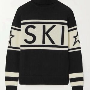 Perfect Moment Turtleneck Sweater in Black and Cream